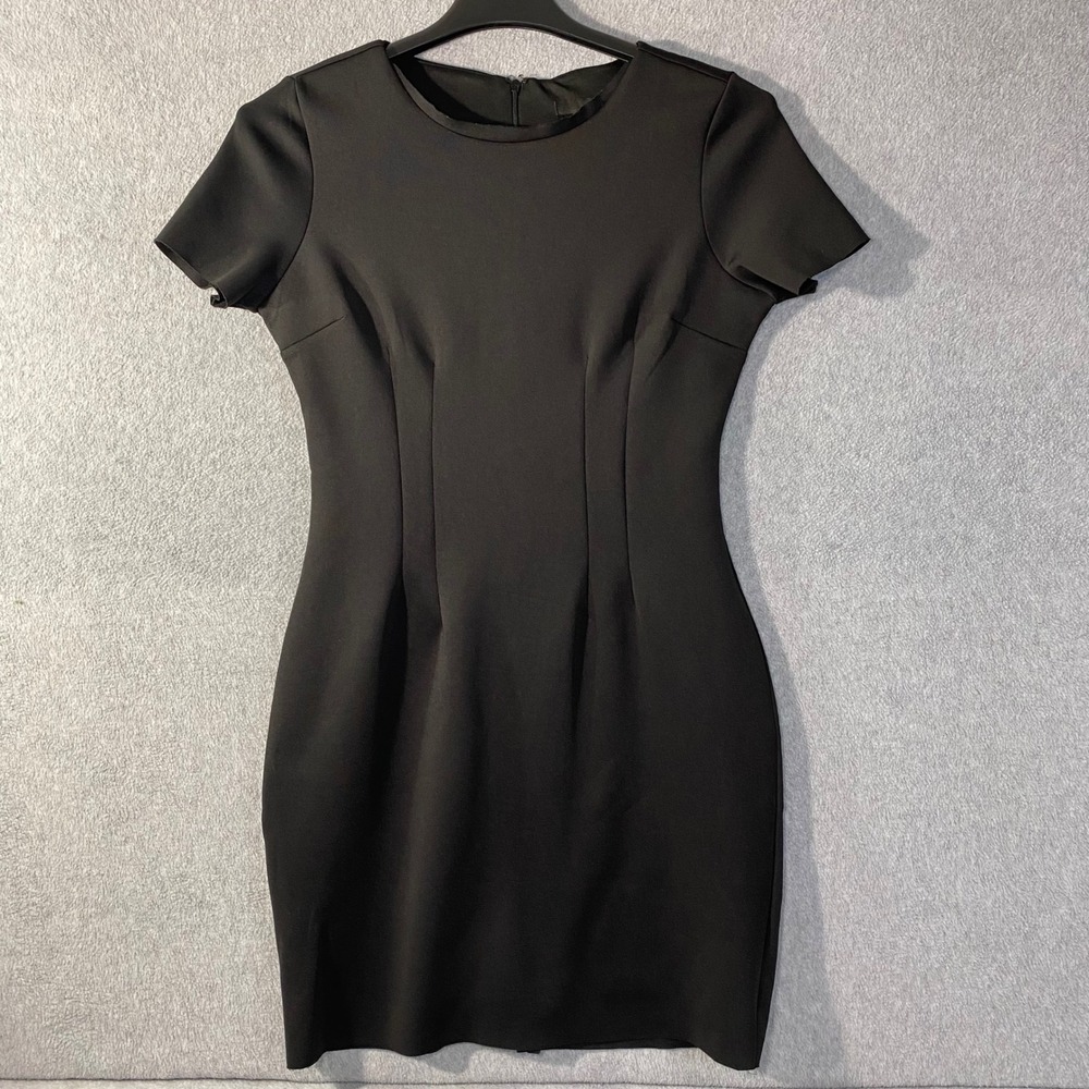 Harve Benard Sheath Dress Women Small Black Short Sleeve Mini Workwear EUC